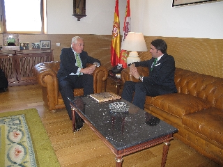 El presidente del TSJCYL durante su reunión con el delegado del gobierno en Castilla y León